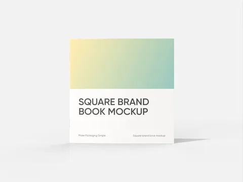Reference view of square printed brochures, style E61667.