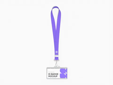 Reference view of printed lanyards with ID cards, style E61759.