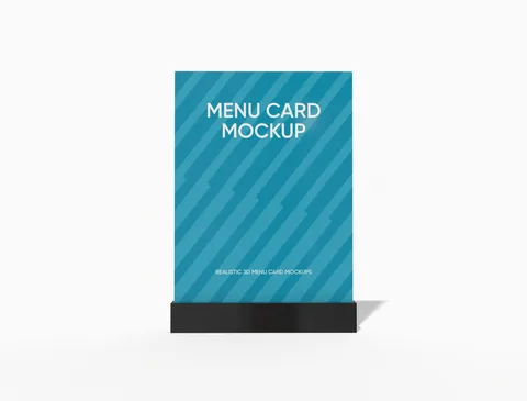 Reference view of A5 menu cards, style E61774.