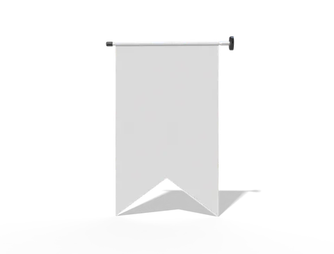 Reference view of vertical printed banners, style E61815.