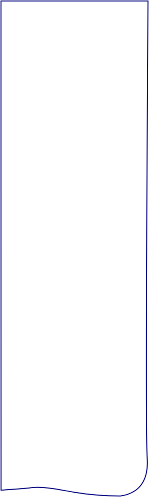 Flat artwork template for vertical printed banners, style E61816.