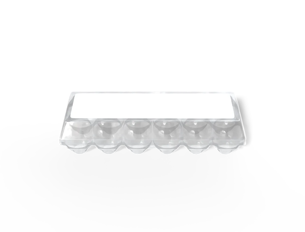 Reference view of plastic egg cartons, style E61818.