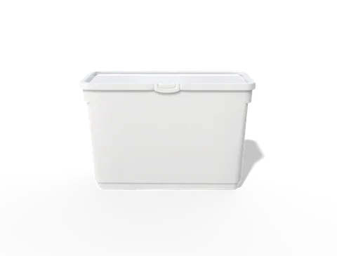 Reference view of square plastic containers, style E61820.