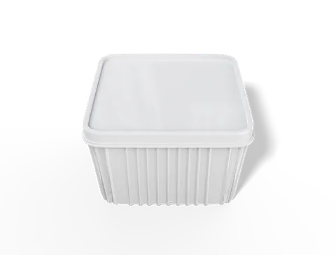 Reference view of plastic food containers, style E61848.