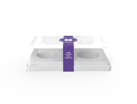 Reference view of plastic cake containers, style E61852.