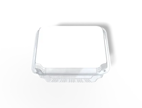 Reference view of clear plastic food containers, style E61856.
